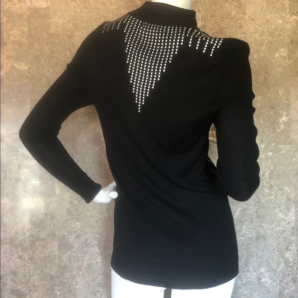 🍭Birdy & Grace 100% Rayon BLK  w Silver dot